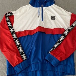 Woman’s Medium sized k-Swiss semi-cropped windbreaker.